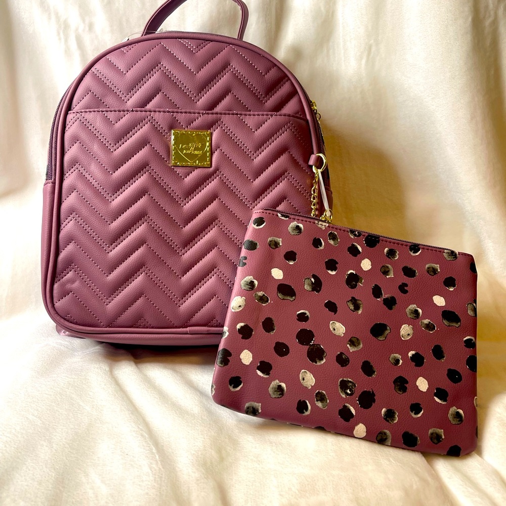 Betsey Johnson mauve with gold colored hardware, NWT